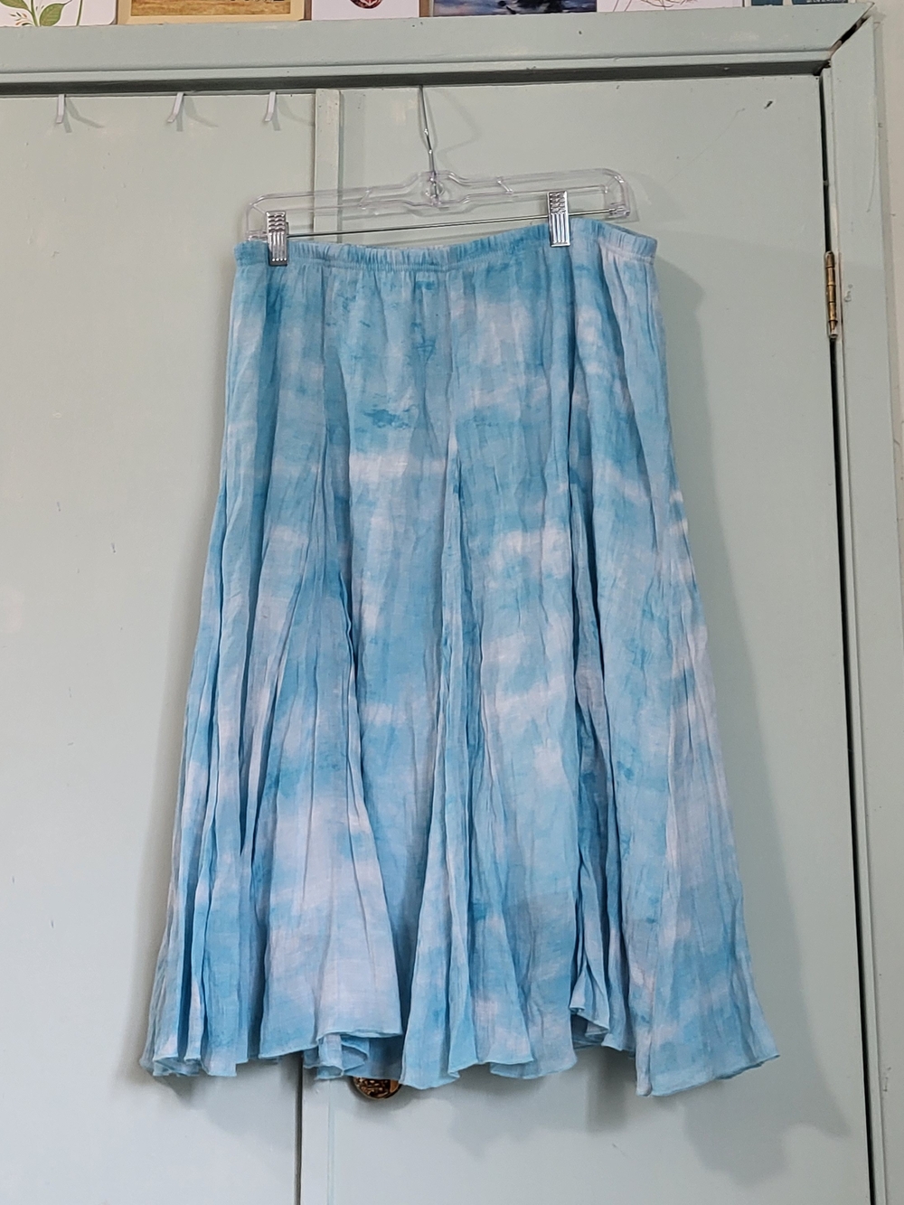 Zac & Rachel Light Blue Tie-Dye Circle Skirt